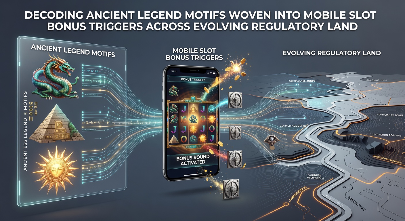 Regulatory document overlay on a mobile slot bonus screen featuring legendary symbols