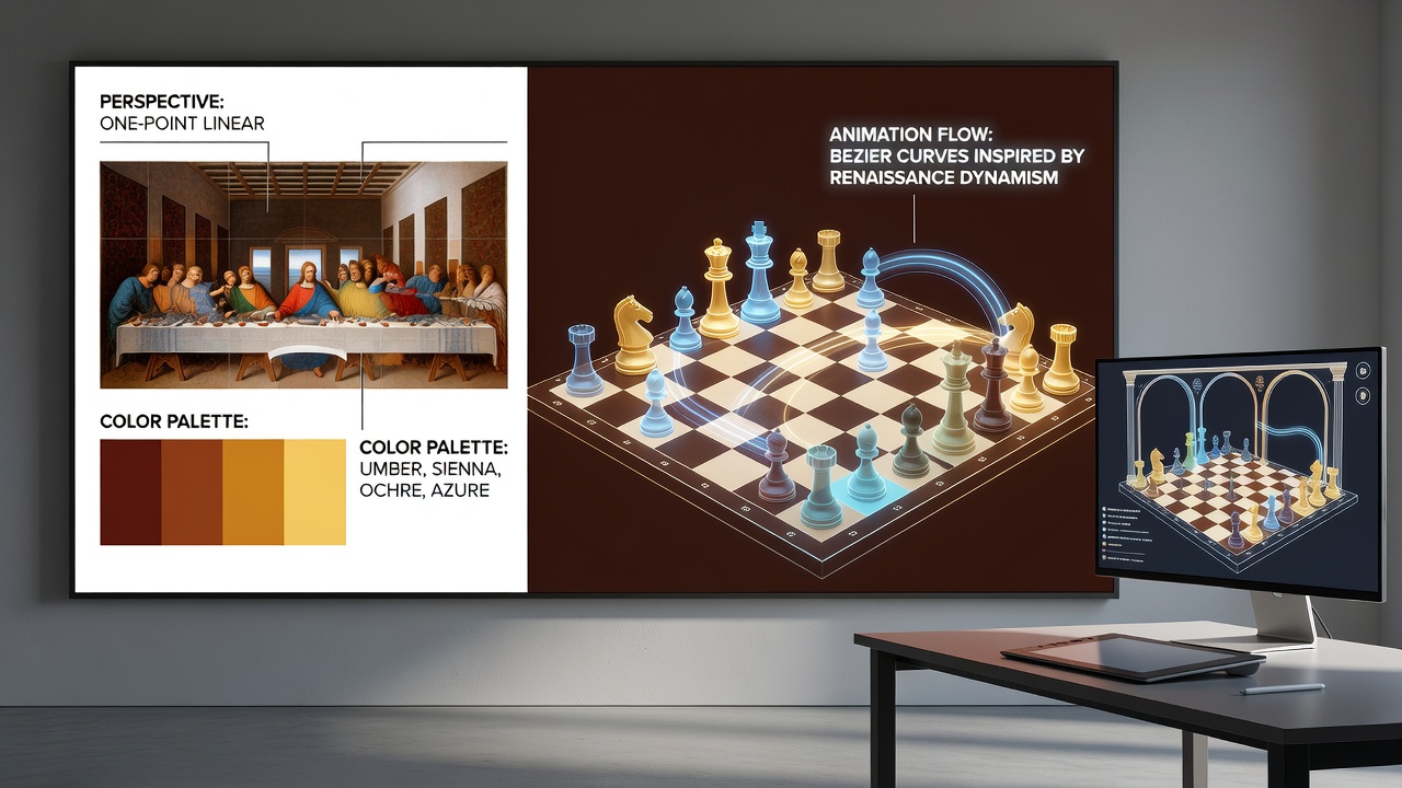 Renaissance-inspired color palette applied to a virtual blackjack table with balanced lighting and earthy tones