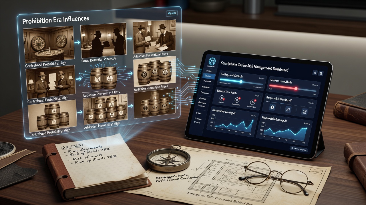Smartphone screen displaying risk management dashboard with transaction alerts and verification prompts