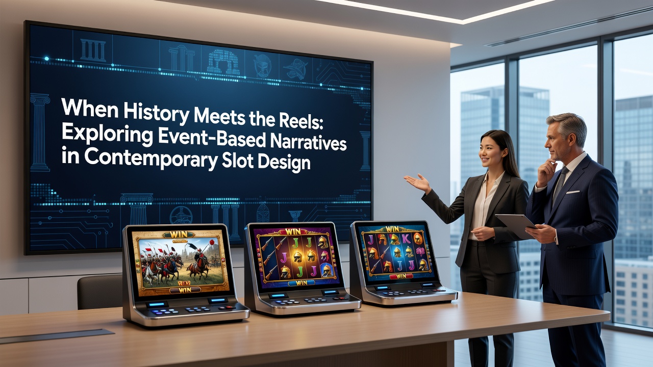 Mobile slot screen displaying bonus round with historical timeline progression and event milestone rewards